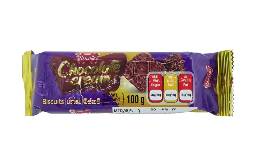 USWATTE CHOCOLATE CREAM BISCUITS 100G
