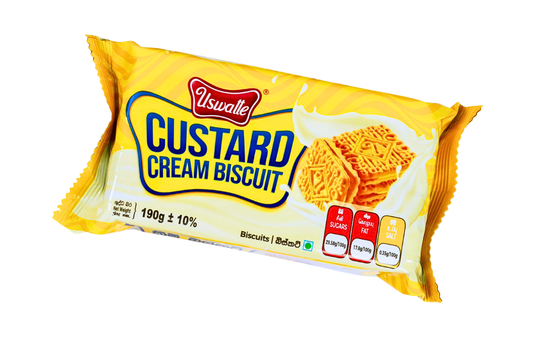 USWATTE CUSTARD CREAM BISCUIT 190G