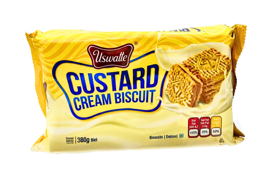 USWATTE CUSTARD CREAM BISCUIT 380G