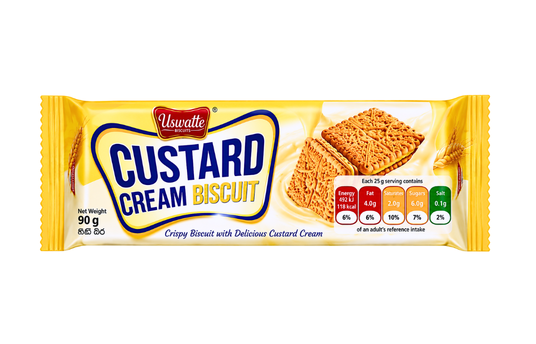USWATTE CUSTARD CREAM BISCUIT 90G