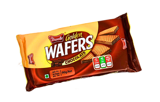 USWATTE GOLDEN WAFERS CHOCOLATE 90G