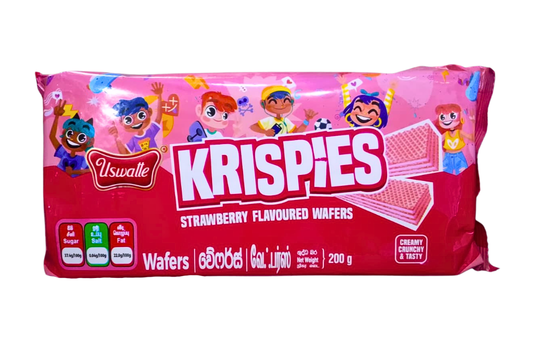 USWATTE KRISPIES STRAWBERRY FLAVOURED WAFERS 200G