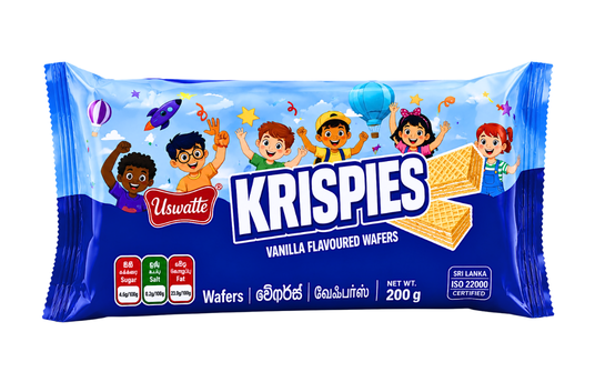 USWATTE KRISPIES VANILLA FLAVOURED WAFERS 200G