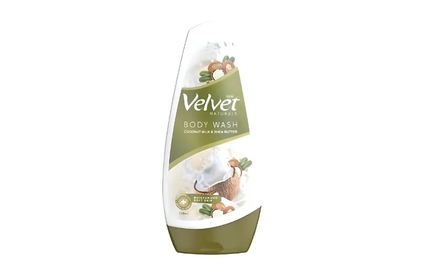 VELVET COCONUT MILK AND SHEA BUTTER BODY WASH 140ML