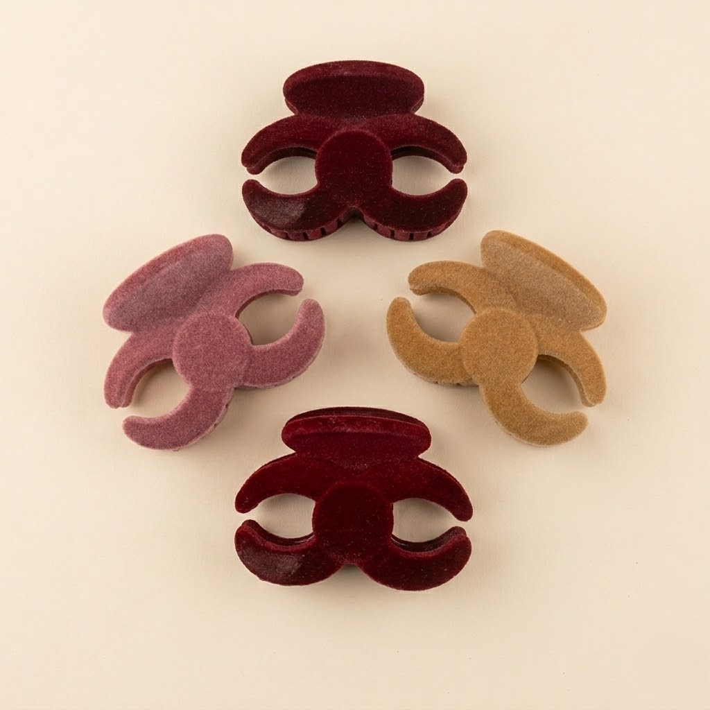 VELVET HAIR CLAW CLIP
