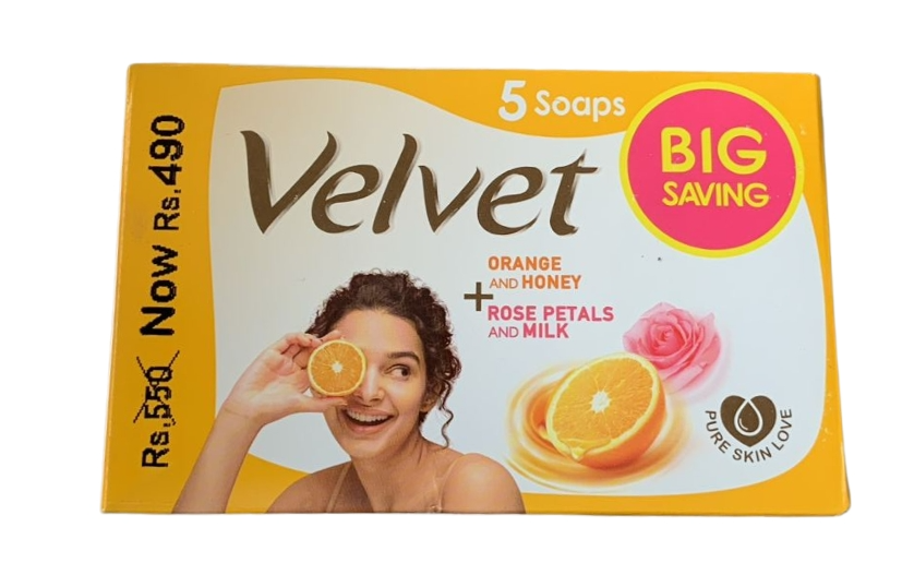 VELVET HONEY AND YOUGHURT SOAP PACK 100X5