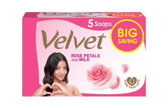 VELVET ROSE PETALS AND MILK 5 SOAPS