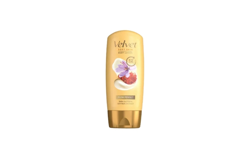 VELVET SHEA BUTTER AND SAFFRON EXTRACT GLOW PERFECT BODY LOTION 200ML