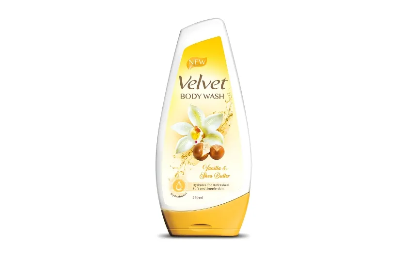 VELVET VANILLA AND SHEA BUTTER BODY WASH 250ML