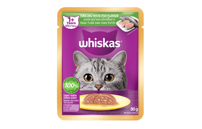 WHISKAS TUNA & WHITE FISH 85G
