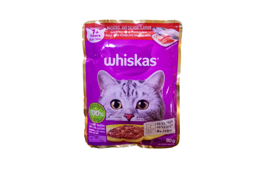 WHISKAS  MACKEREL & SALMON 85G