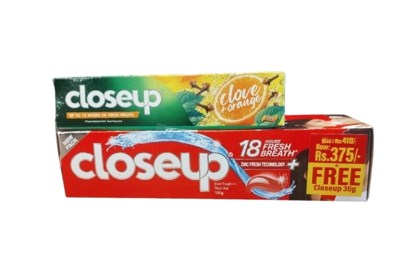  CLOSEUP NEW PACK ZINC FRESH 120G + FREE CLOSEUP 30G