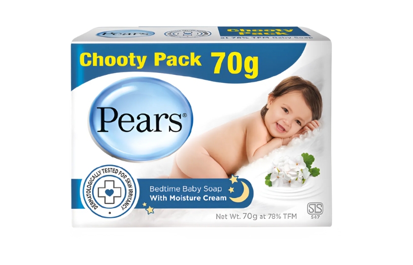  PEARS BEDTIME BABY SOAP WITH MOISTURE CREAM 70G